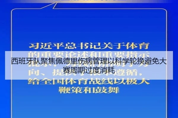 西班牙队聚焦佩德里伤病管理以科学轮换避免大赛周期过度消耗